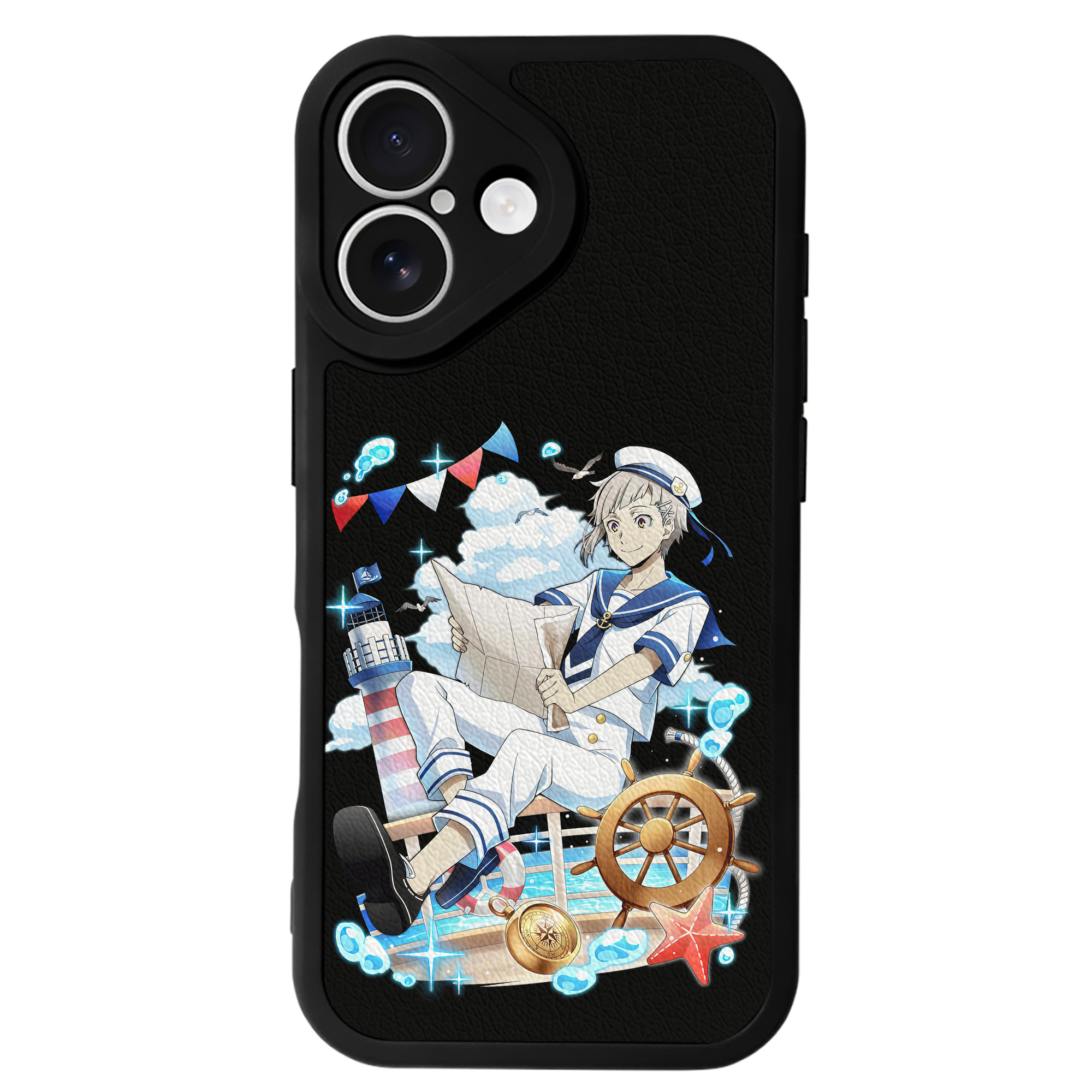 （画像用） 文豪ストレイドッグス Bungo Stray Dogs 【iPhone 16シリーズ対応】シリコンスマホケース（レザー調） 材質：シリコン